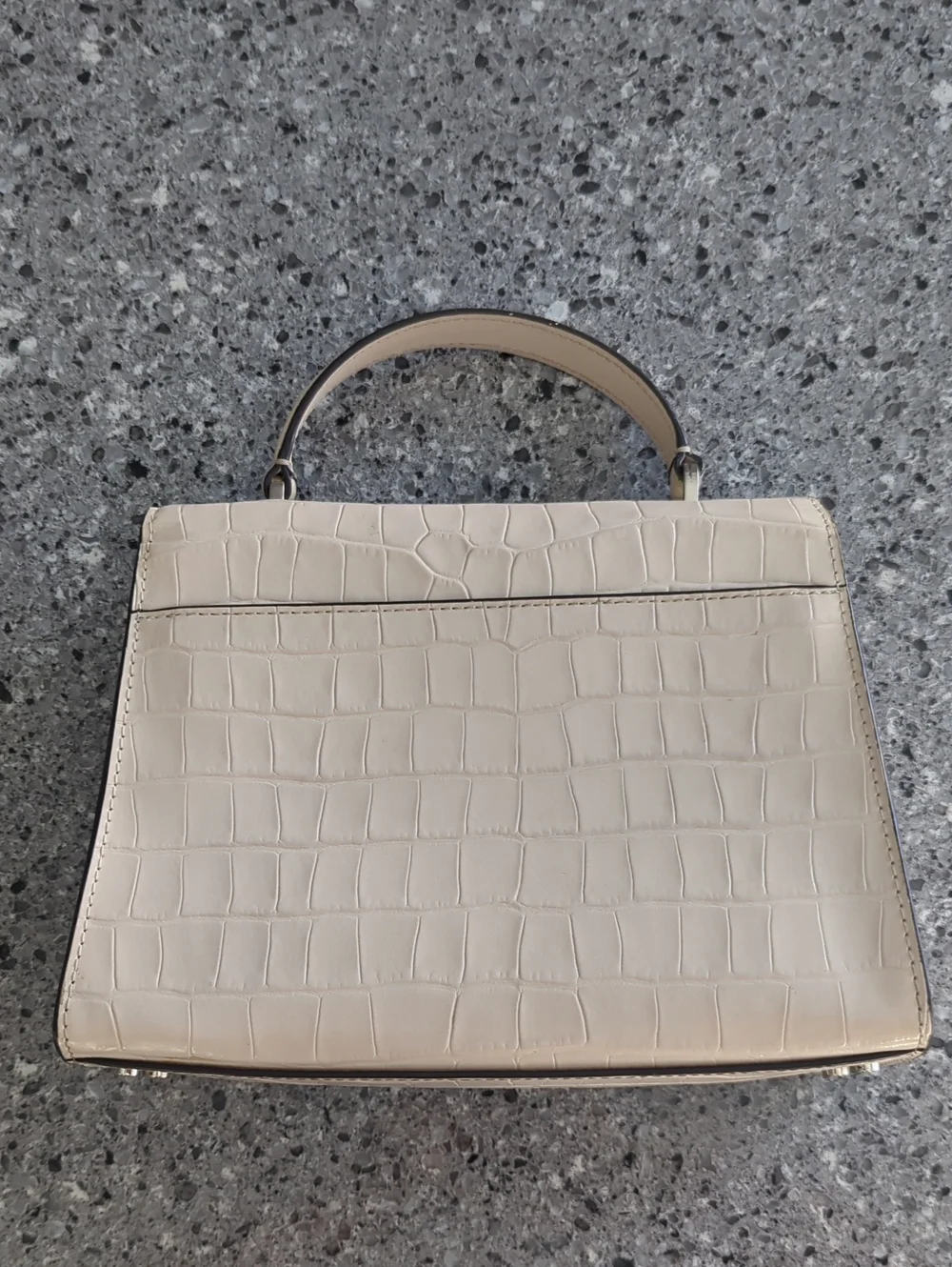 Kate Spade Darcy Croc-Embossed Leather Top Handle Satchel In Bare